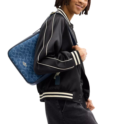 Coach Women's Hadley Convertible Crossbody Bag In Signature Denim Gold/Indigo