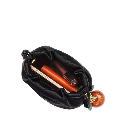 Coach Women's Faye Mini Drawstring Bag With Quilting Gold/Black
