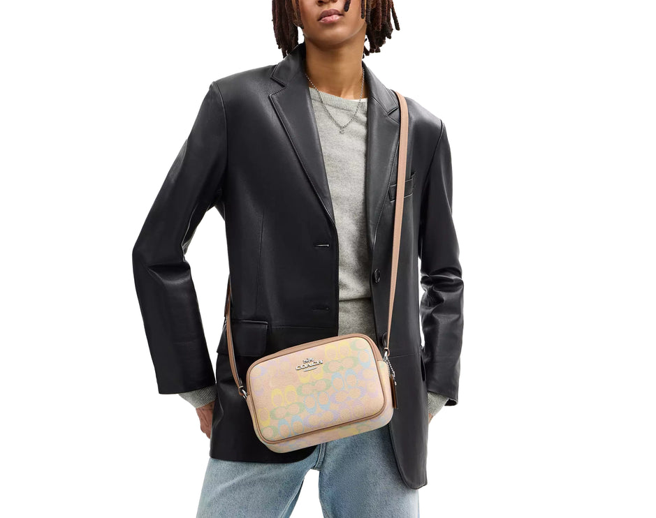 Coach Women's Jamie Camera Bag In Rainbow Signature Canvas Silver/Sand Multi