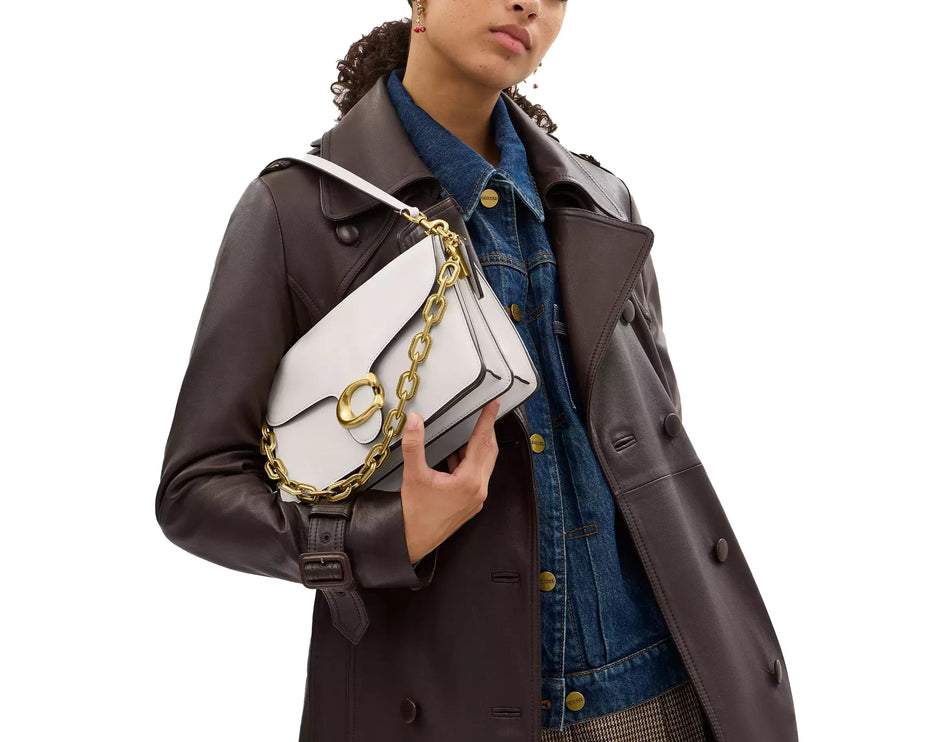 Coach Women's Chain Tabby Shoulder Bag Brass/Chalk