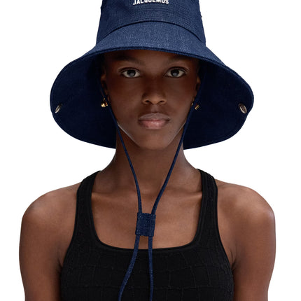 Jacquemus Unisex The de-Nîmes Denim Bucket Hat Navy