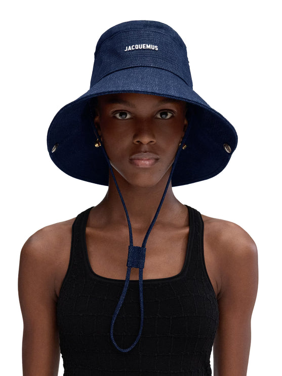 Jacquemus Unisex The de-Nîmes Denim Bucket Hat Navy
