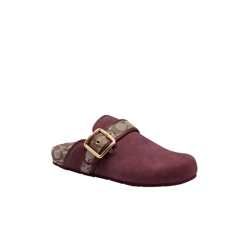 Coach Women's Archival Buckle Clog Merlot