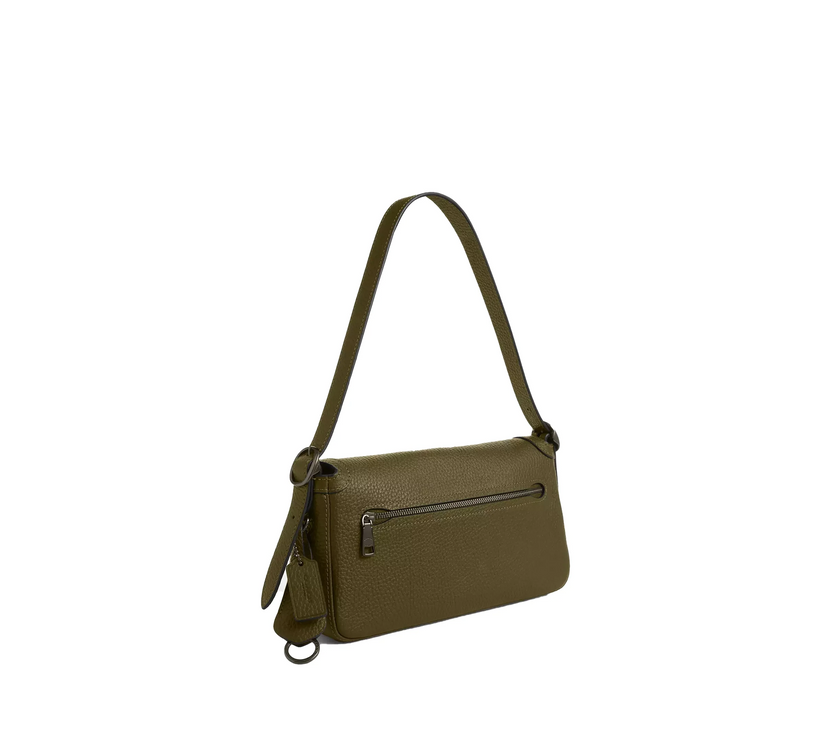 Coach Women's Etta Small Flap Shoulder Bag Gunmetal/Olive