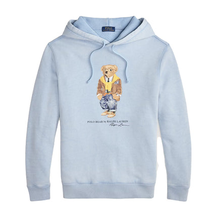 Polo Ralph Lauren Men's Polo Bear Garment-Dyed Fleece Hoodie Southport Blue/Heritage Bear