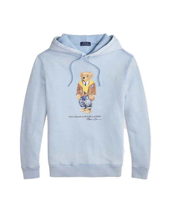 Polo Ralph Lauren Men's Polo Bear Garment-Dyed Fleece Hoodie Southport Blue/Heritage Bear