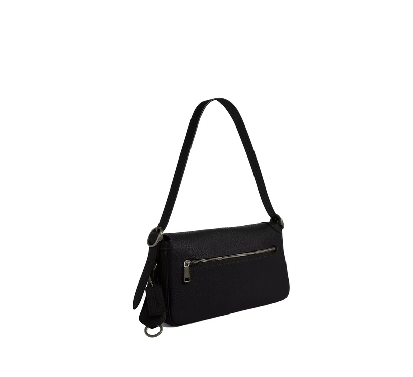 Coach Women's Etta Small Flap Shoulder Bag Gunmetal/Black