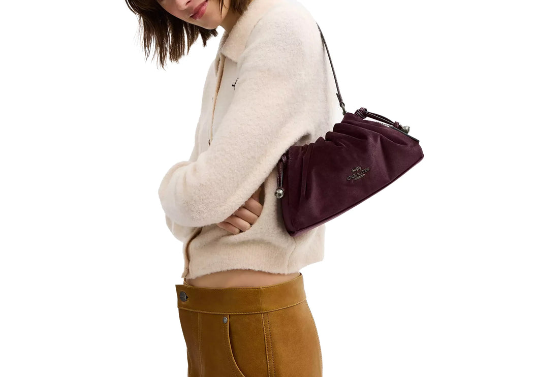 Coach Women's Faye Shoulder Bag Gunmetal/Burgundy