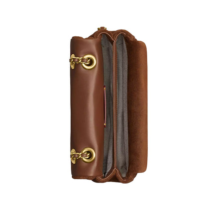 Coach Women's Tabby Shoulder Bag 20 With Quilting Suede/Brass/Warm Brown