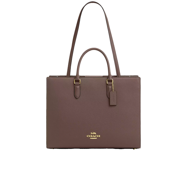 Coach Women's Maggie Tote Bag Gold/Dark Stone