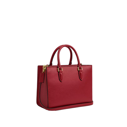 Coach Women's Maggie Small Tote Bag Gold/True Red