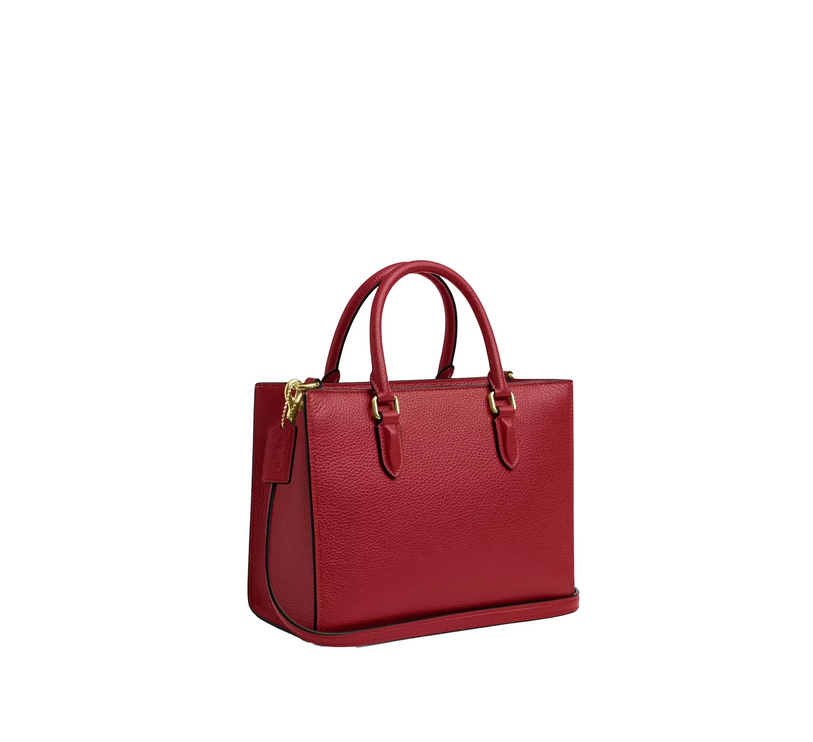 Coach Women's Maggie Small Tote Bag Gold/True Red