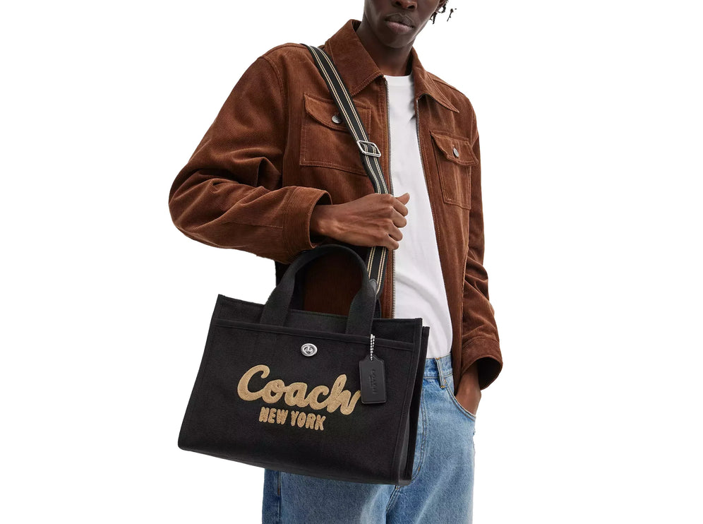 Coach Women's Cargo Tote Bag Silver/Black