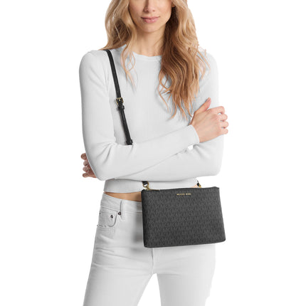 Michael Kors Women's Charlotte Large Saffiano Leather 3-in-1 Tote Bag Black/Gold