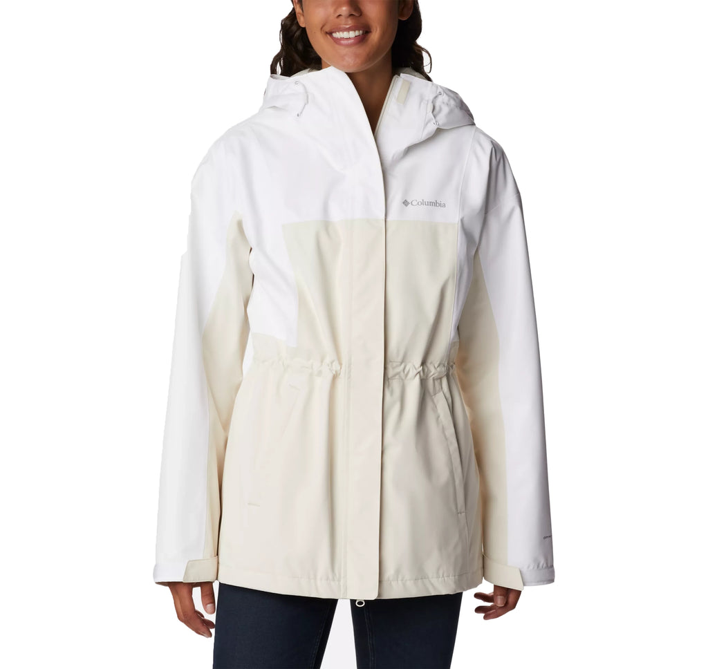Columbia Women's Hikebound Long Rain Jacket Chalk/White