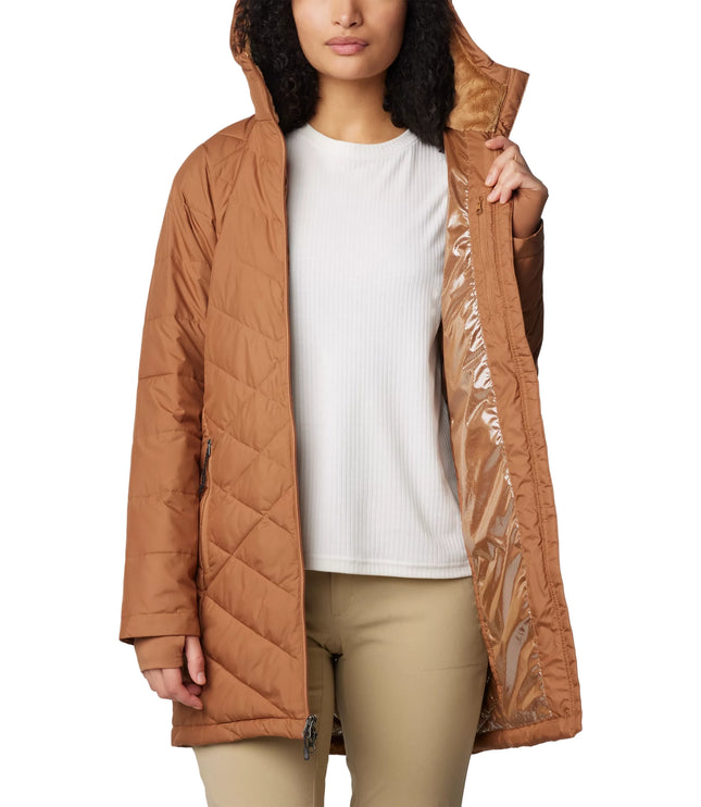 Columbia Women's Heavenly Long Hooded Jacket Camel Brown