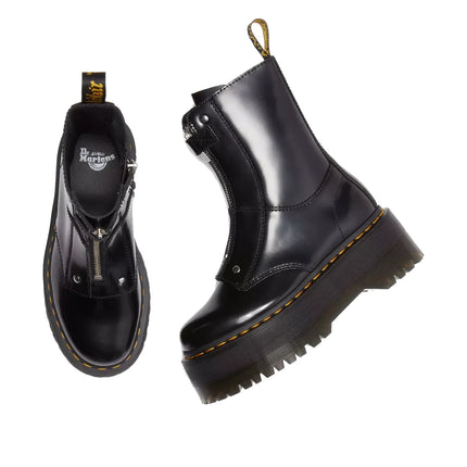 Dr. Martens Women's Jetta Hi Max Buttero Leather Platform Boots Black