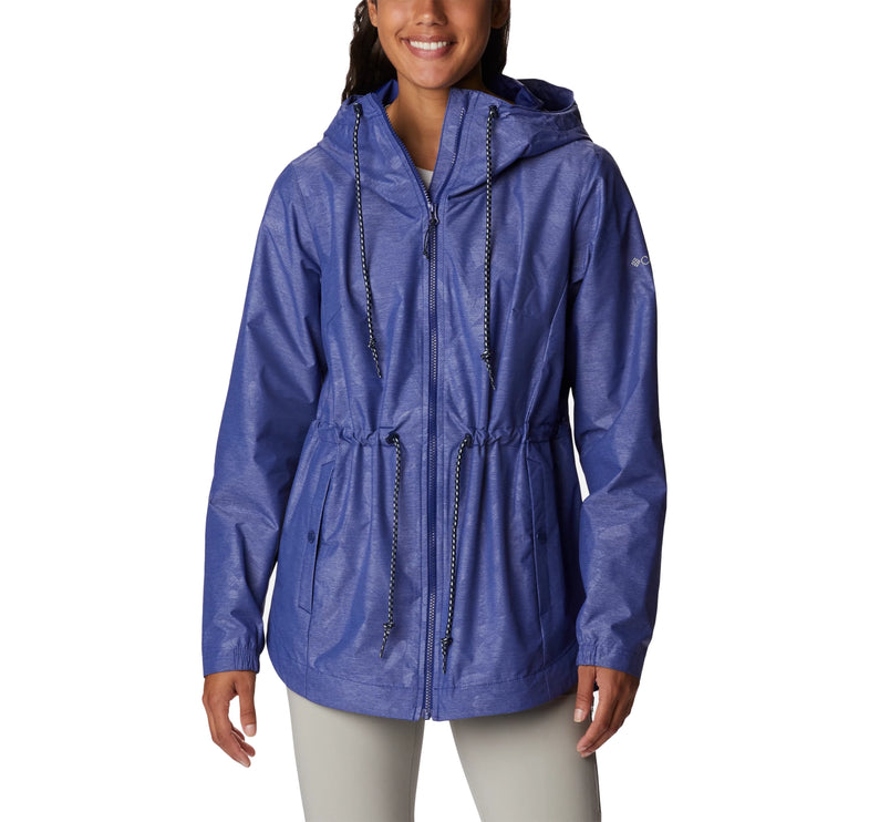 Columbia Women's Lillian Ridge Rain Shell Dark Sapphire Wisterian Emboss - Özel İndirim - Hemen Kargoda