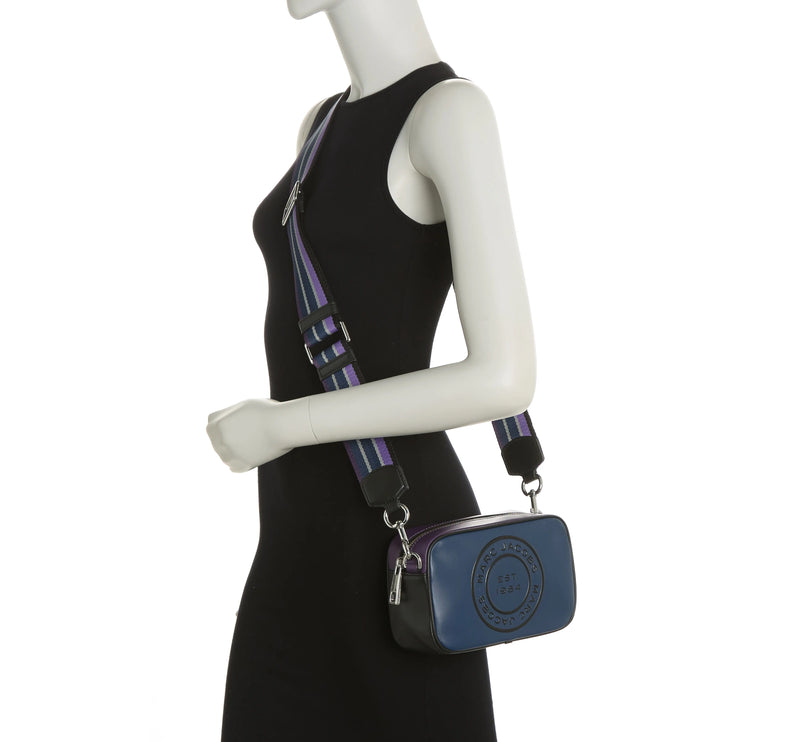 Marc Jacobs Women's Flash Leather Crossbody Bag Colorblock Azure Blue Multi