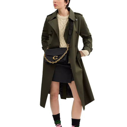 Coach Women's Chain Tabby Shoulder Bag Brass/Black