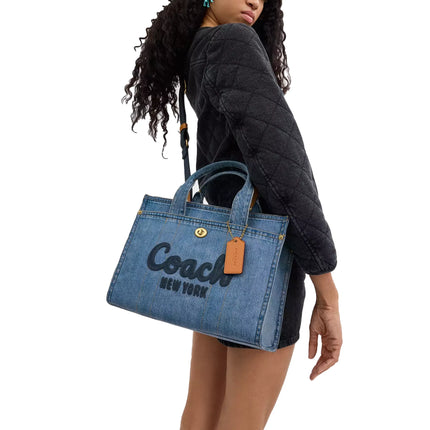 Coach Women's Cargo Tote Bag Brass/Indigo