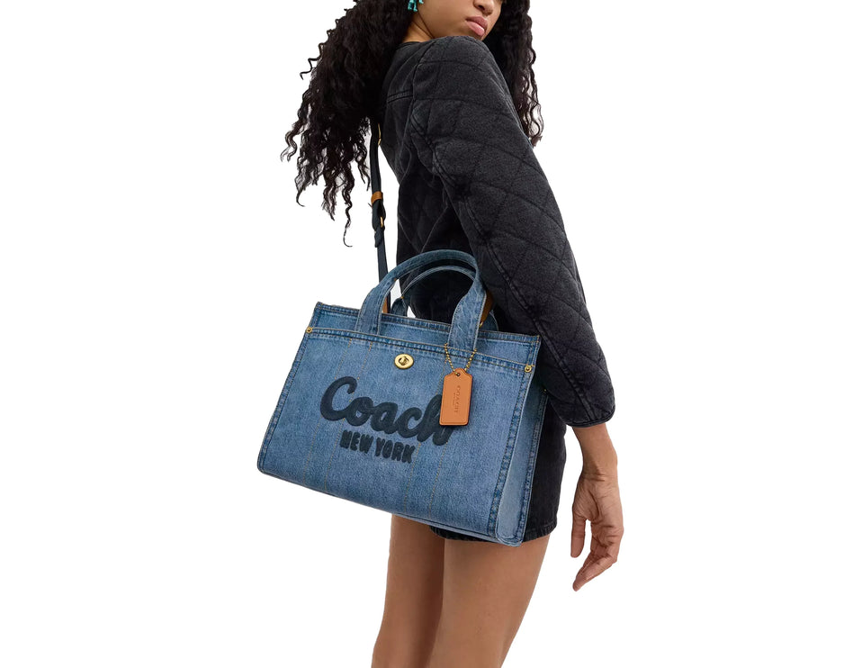 Coach Women's Cargo Tote Bag Brass/Indigo