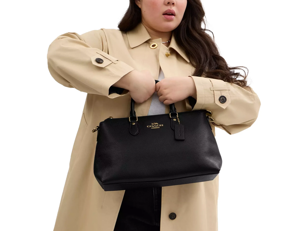 Coach Women's Georgia Satchel Bag Gold/Black