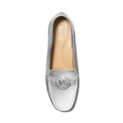 Michael Kors Women's Fulton Metallic Moccasin Silver