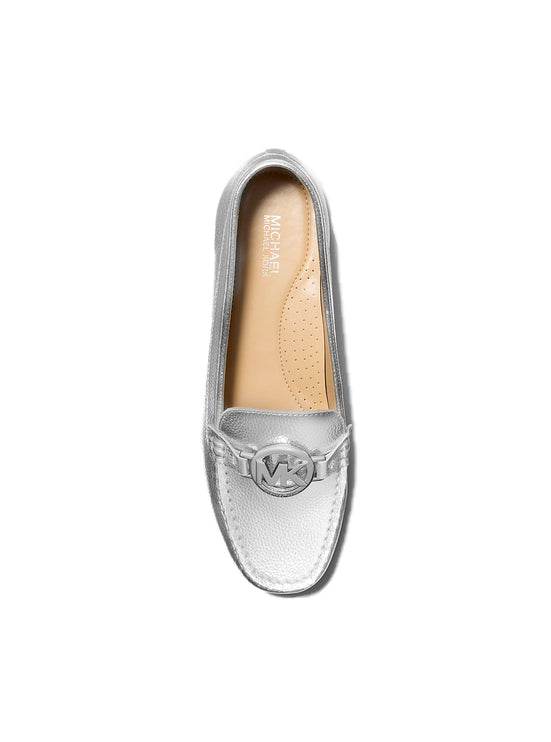 Michael Kors Women's Fulton Metallic Moccasin Silver