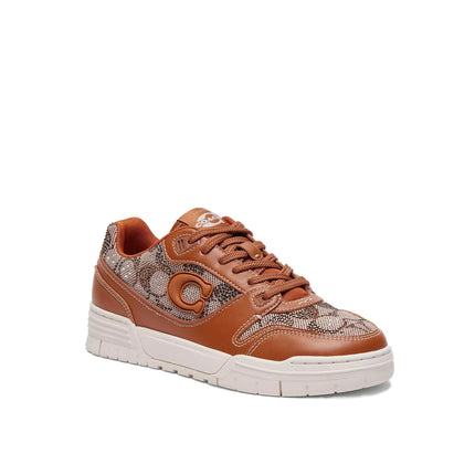 Coach Women's Soho Sneaker In Crystal Signature Jacquard Cocoa/Burnished Amber