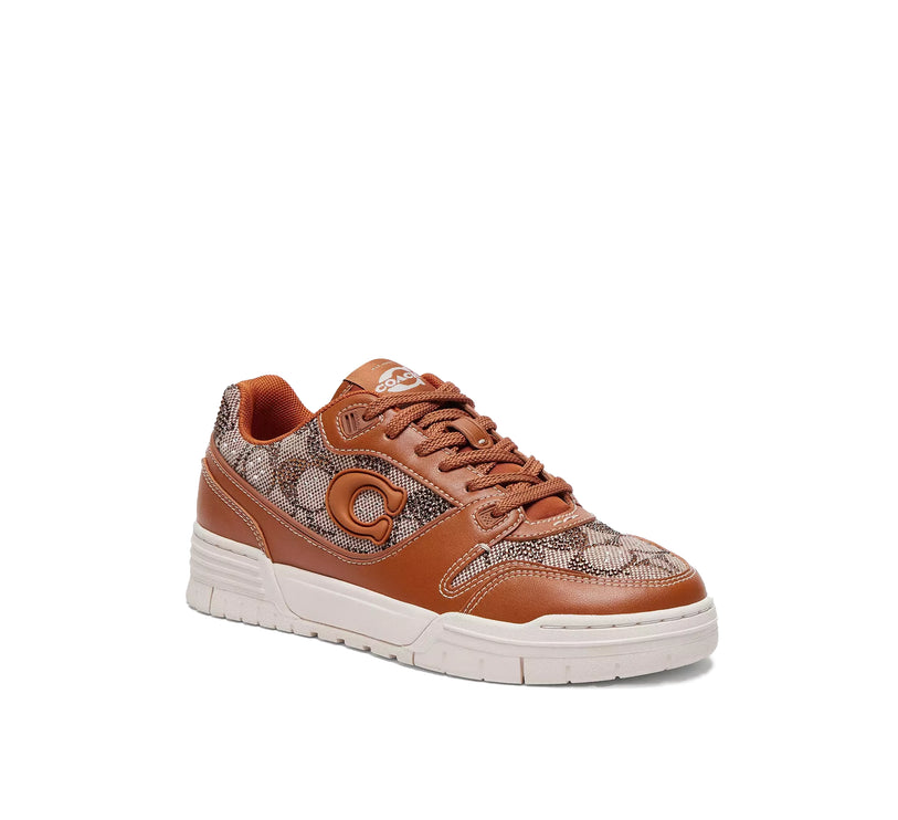 Coach Women's Soho Sneaker In Crystal Signature Jacquard Cocoa/Burnished Amber