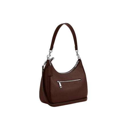 Coach Women's Teri Hobo Bag Pebbled Leather Silver