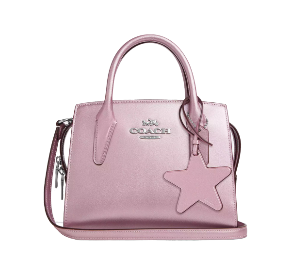 Coach Women's Andrea Carryall Bag Silver/Metallic Pink