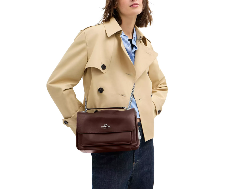 Coach Women's Elodie Crossbody Bag Silver/Maple