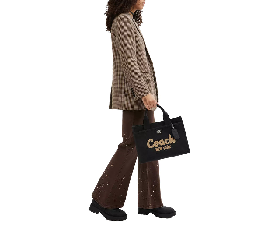 Coach Women's Cargo Tote Bag Silver/Black