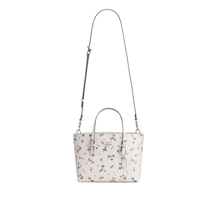 Coach Women's Mollie Tote Bag 25 With Star Print Novelty Leather/White/Silver