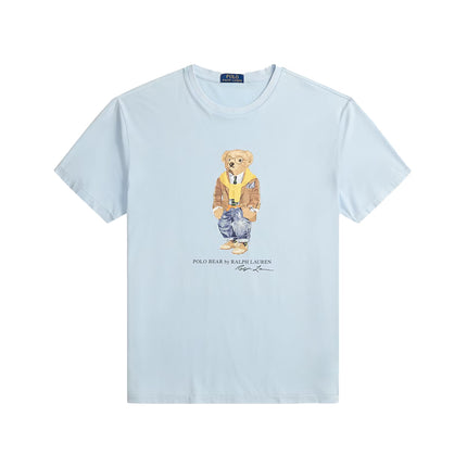 Polo Ralph Lauren Men's Classic Fit Polo Bear Jersey T-Shirt Southport Blue/Hudson Valley Bear