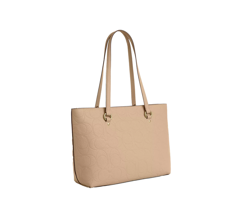 Coach Women's Station Tote Bag In Signature Leather Gold/Oat