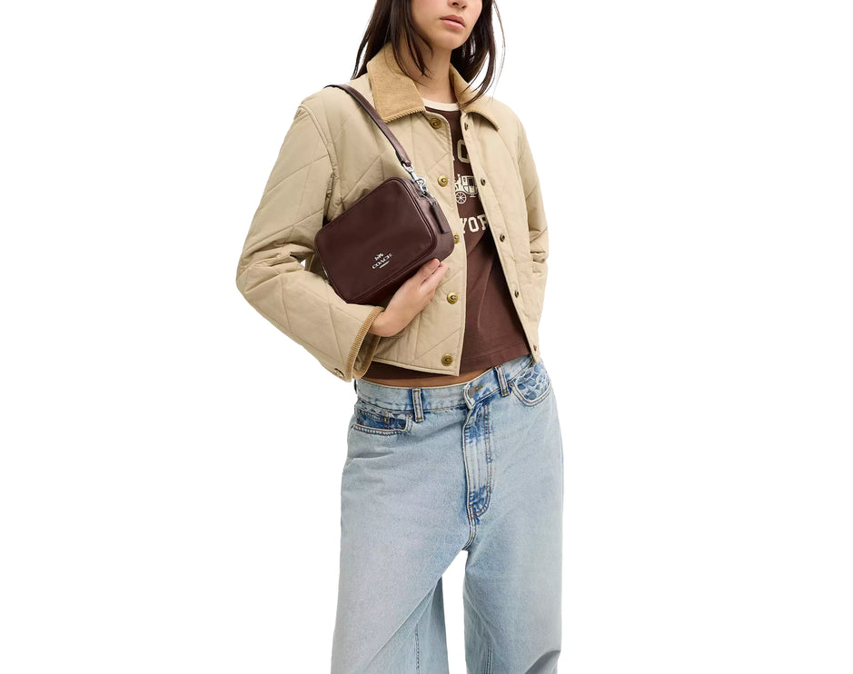 Coach Women's Mini Carey Crossbody Bag Silver/Maple