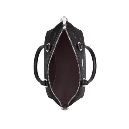 Coach Women's Sadie Satchel Bag With Star Print Black/Silver