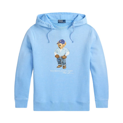 Polo Ralph Lauren Men's Polo Bear Fleece Hoodie Chambray Blue Denim Bear