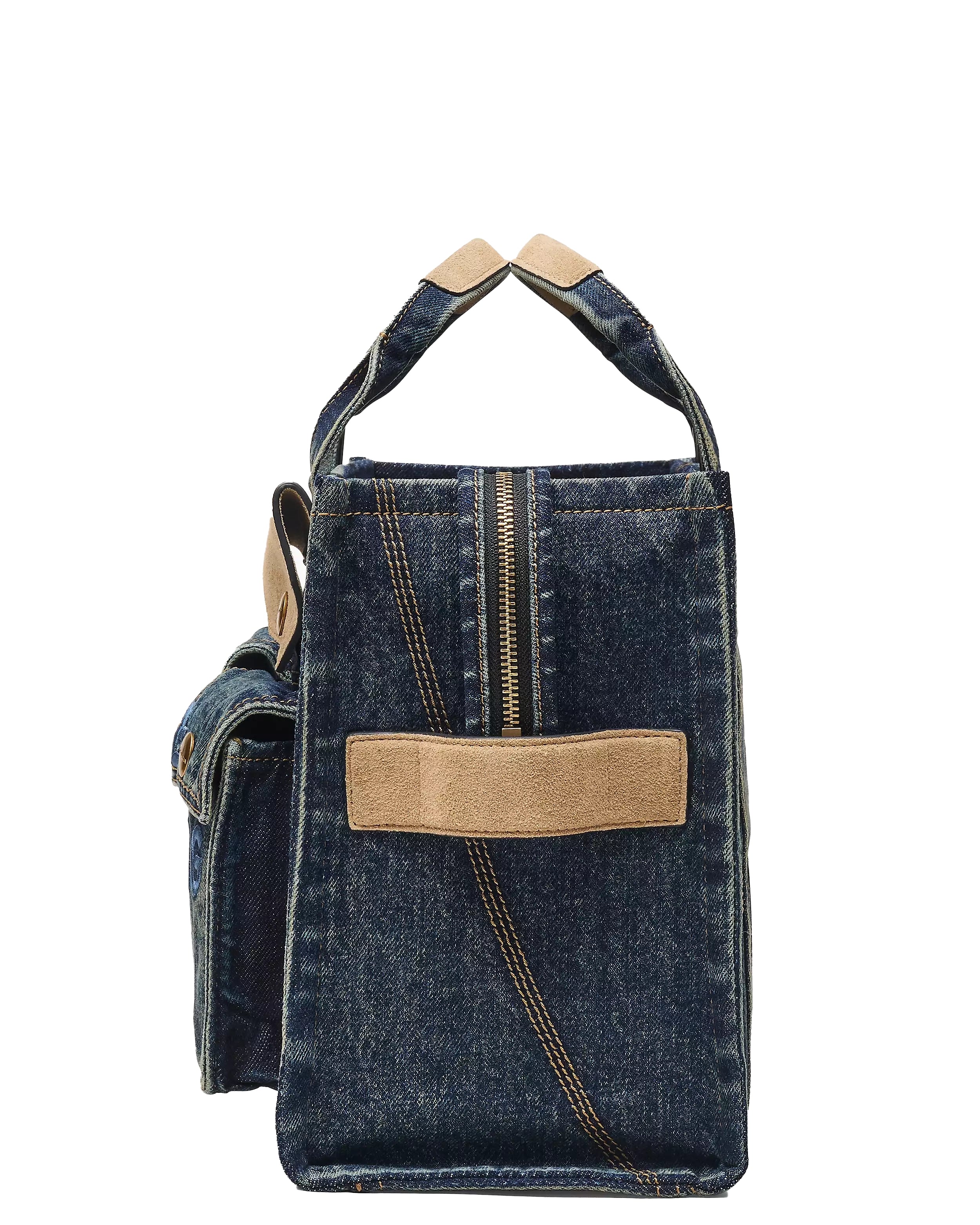 Marc Jacobs Women's The Denim Suede Medium Cargo Tote Bag