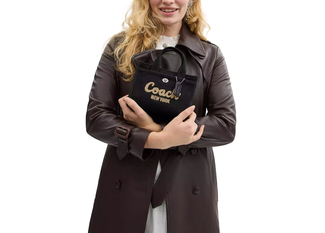 Coach Women's Cargo Tote Bag 20 Silver/Black