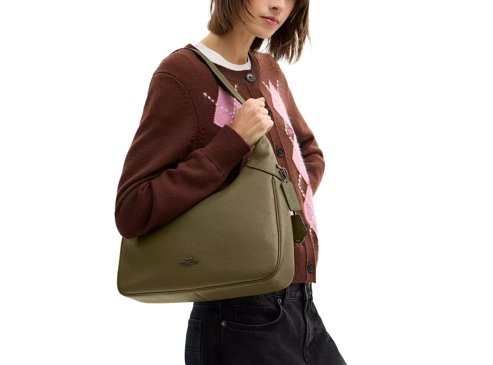 Coach Women's Ella Shoulder Bag Gunmetal/Olive