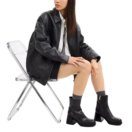 Coach Women's Block Heel Boot Black