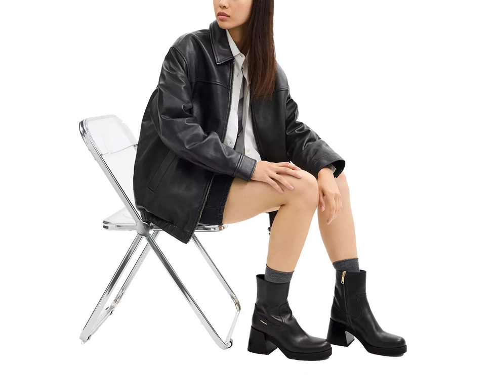 Coach Women's Block Heel Boot Black