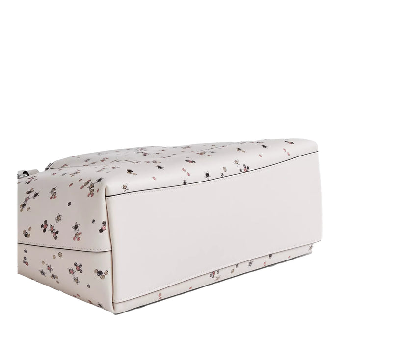 Coach Women's Station Tote Bag With Star Print Novelty Leather/Silver