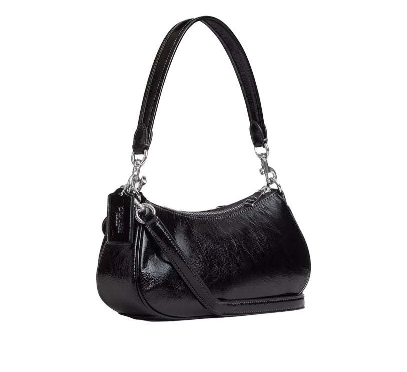 Coach Women's Ashton Bag Glazed Leather Black/Silver