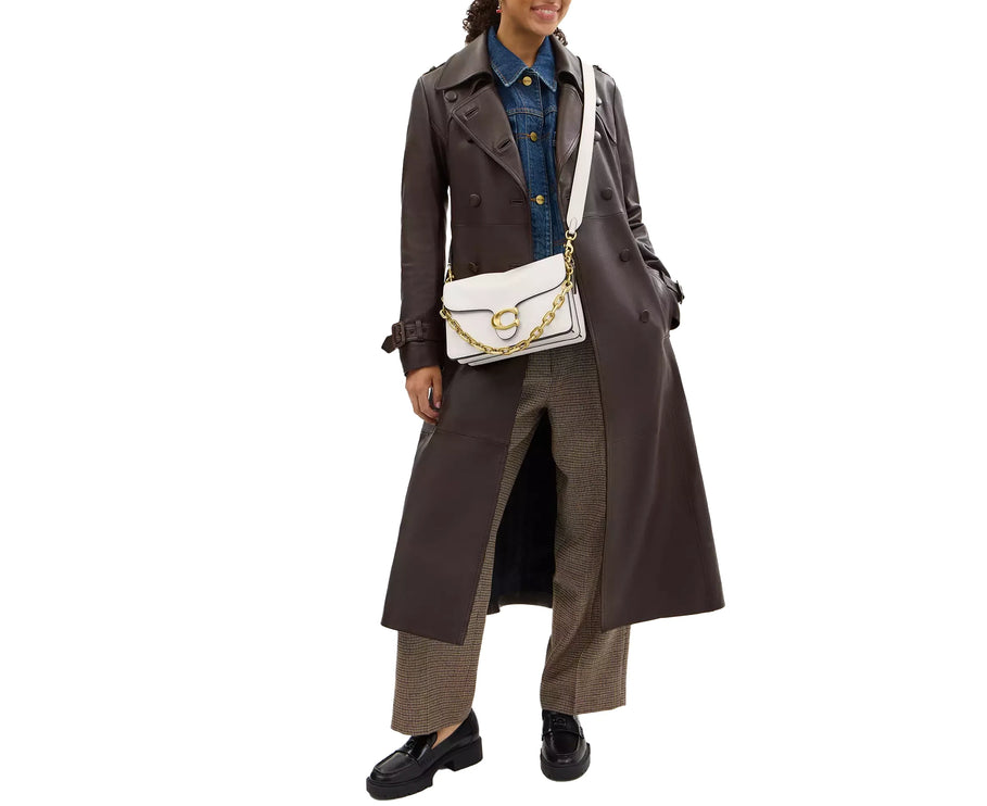 Coach Women's Chain Tabby Shoulder Bag Brass/Chalk