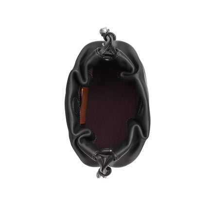 Coach Women's Faye Mini Drawstring Bag With Ruching Black/Silver